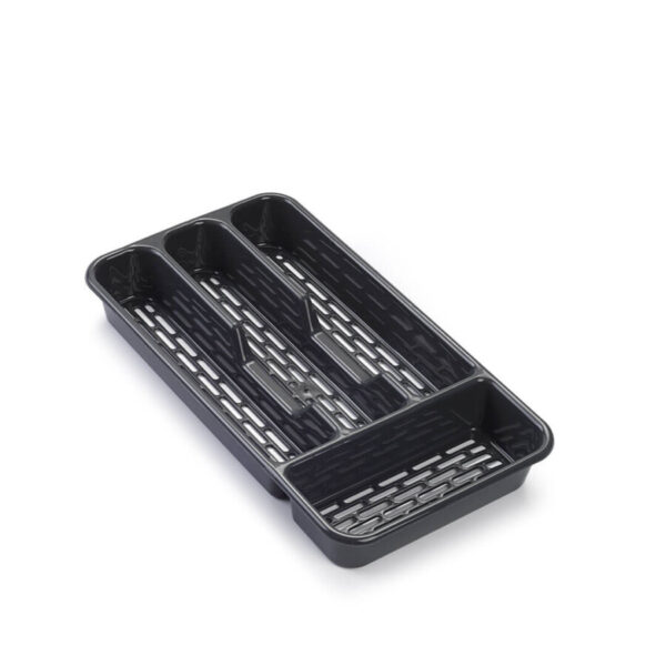 PlasticForte Slim Cutlery Tray - Charcoal